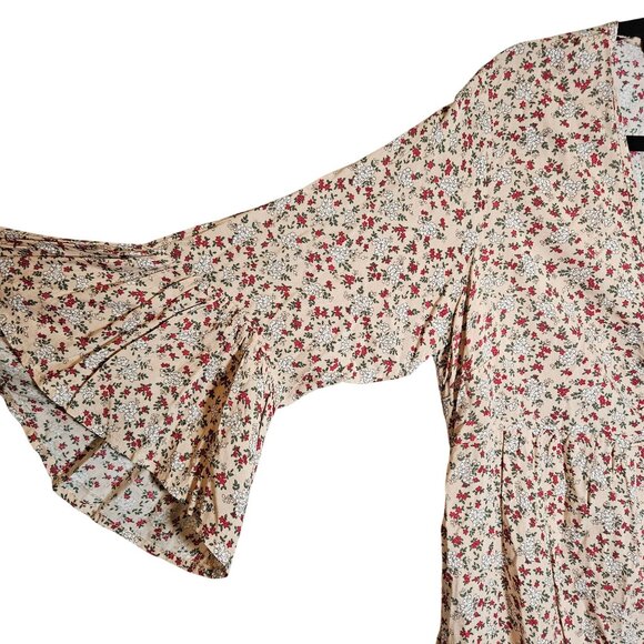 Suzanne Betro Women’s Floral Top Large – Boho Chic, Light Academia, Soft Vintage - Picture 5 of 12